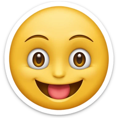 Um emoji souriant classique avec des yeux draguer, qui met un doigt dans sa bouche  sticker