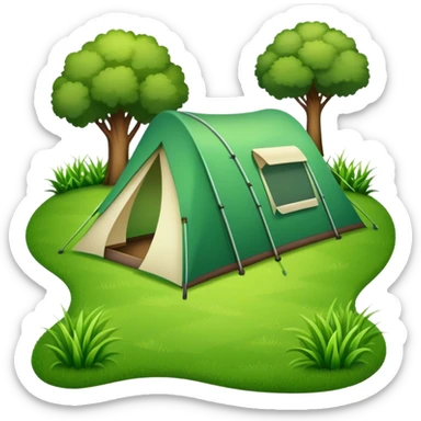 Grass pitch on campsite sticker