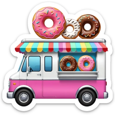 donut truck sticker