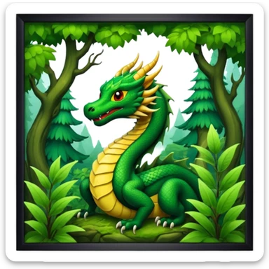 forest with a hidden dragon sticker