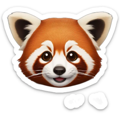 Red panda face sticker