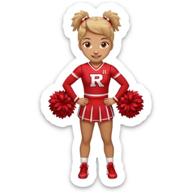 Rutgers full body Cheerleader sticker