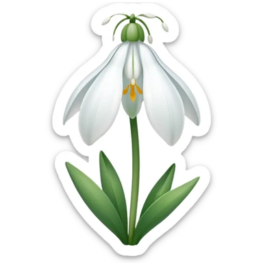 A pinterest magical snowdrop flower sticker