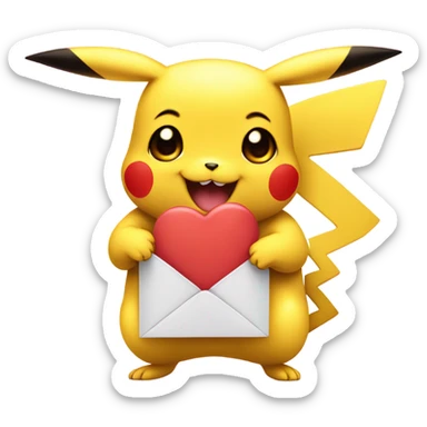 Love you pikachu sticker
