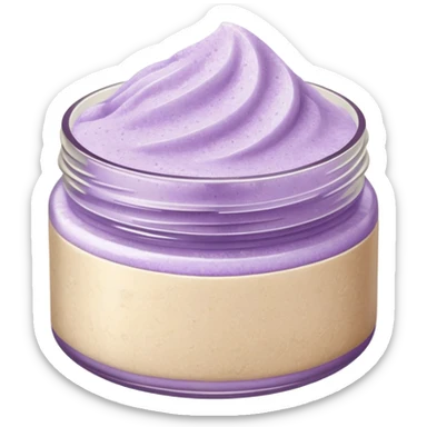 Pale purple body scrub sticker