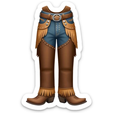Western chaps sticker