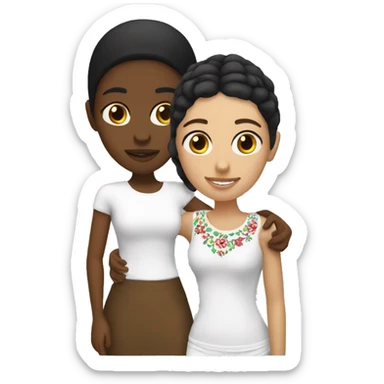White and Mexican besties  sticker