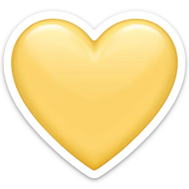 Pastel yellow heart sticker