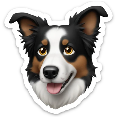 Border collie named luna  sticker