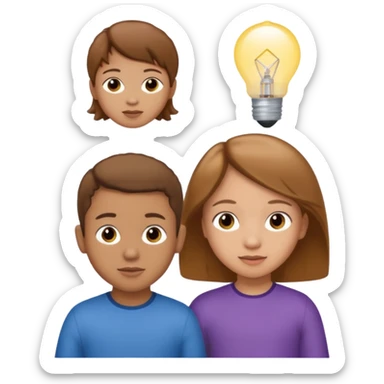 YOUNG CHILDREN: FIVE-YEAR-OLD BIRACIAL BOY WITH LIGHT BROWN HAIR AND LIGHT SKIN, THREE-YEAR-OLD BIRACIAL GIRL WITH LIGHT BROWN HAIR AND LIGHT SKIN sticker