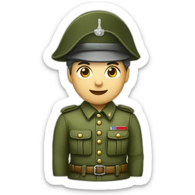 chasseur alpin militaire français des Alpes avec son béret sticker