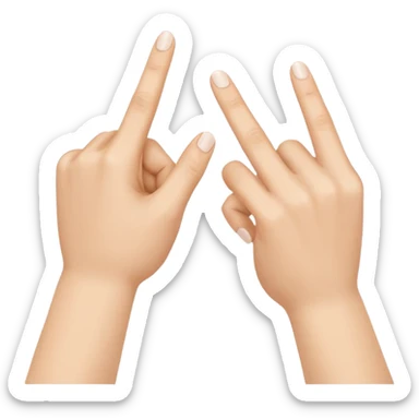 two white ones that reach out to each other with their index fingers like in the painting of the creation of Adam sticker