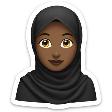 Black hijabi  sticker