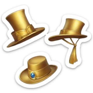 Chat portant une medaille et un chapeau de magicien sticker