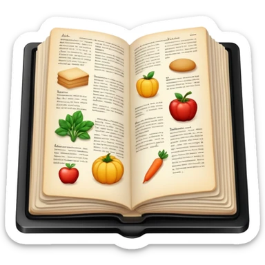 Aesthetic cookbook sticker