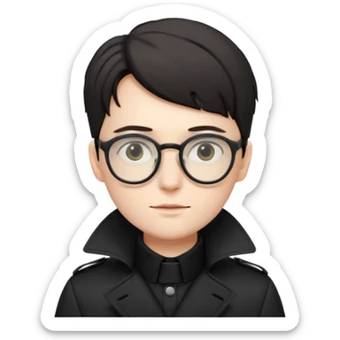 neo on glasses from matrix sticker