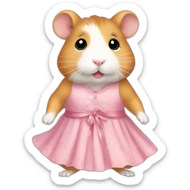 Hamster in dress sticker