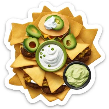 Nachos and sliders sticker