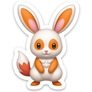 Plusle-Bunnelby-fusion, full body sticker