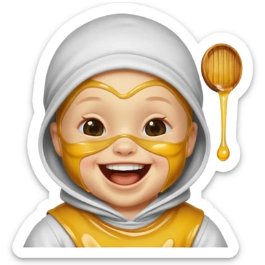 Laughing diddy oil baby oil robber Black white honey  leaving fart baby laughing sticker