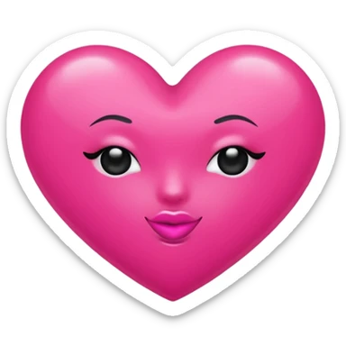 Hot pink heart that says good girl gone bad  sticker