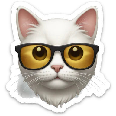 Cat with sunglasses sticker