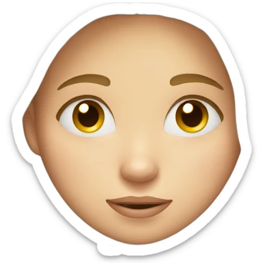 Sleepy  girl with happy face sticker