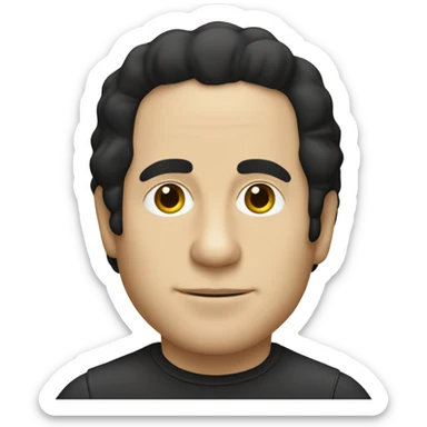 Paul Simon at the time of Simon and Garfunkel with dark hair  sticker