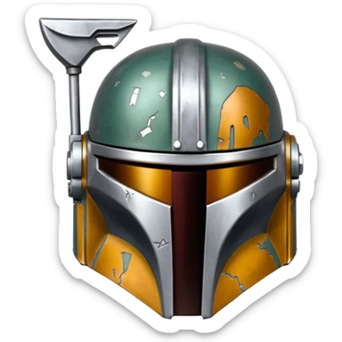 Mandalorian helmet sticker