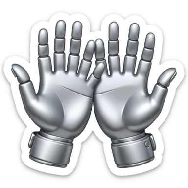 praying metallic hands, no gold sticker