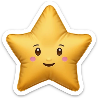 star shaped pillow  sticker
