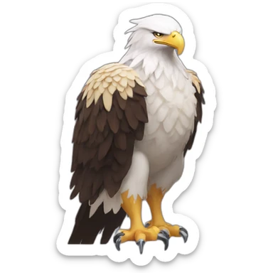 Fischl from genshin impact as an eagle sticker