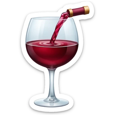 a glass of wine sticker