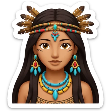 An amazonic beatiful woman sticker