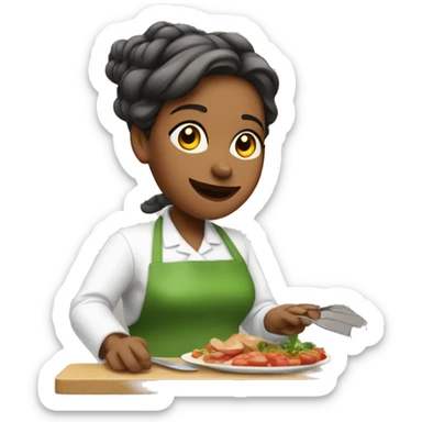 Une maman entrain de cuisiner sticker