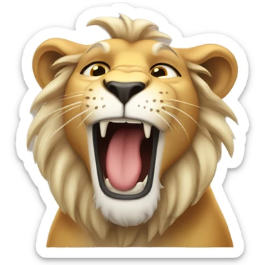 Lion throwing kisses  sticker