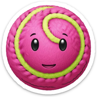 Pink tenis ball sticker
