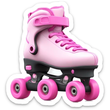 Pink inline skate with light pink accents  sticker