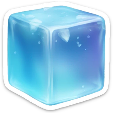 Iridescent ice cube sticker