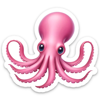 Meet the pink squid and other amazing animals, each with their unique talents and charm sticker