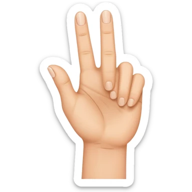 Daumen zwischen Zeigefinger und Mittelfinger  sticker