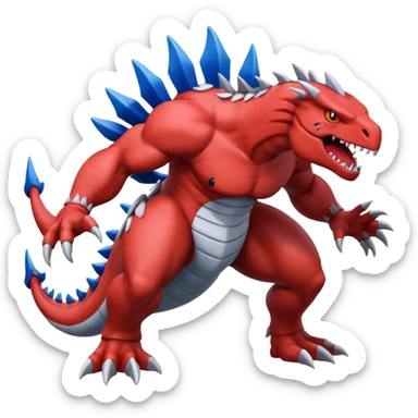 Yveltal-Lugia-Groudon-Fakémon-hybrid-creature (full body)  sticker