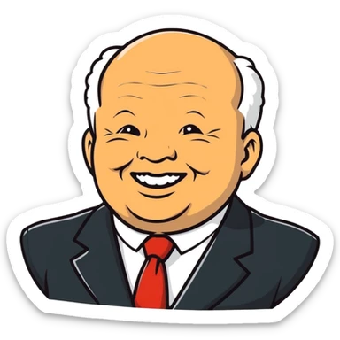 portrait of Nikita Khrushchev smiling sticker