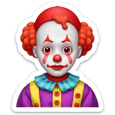 sad clowns sticker
