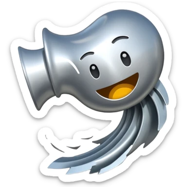 object being blown away by wind, no human sticker