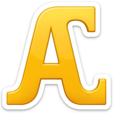 The letter l with a yellow background  sticker