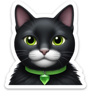Black cat with plumbob collar  sticker