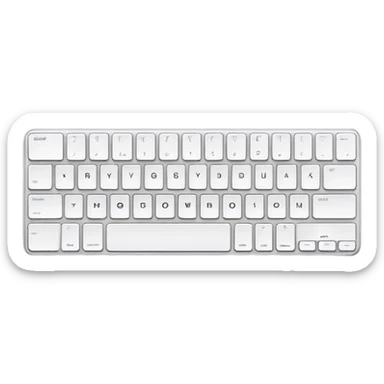 White apple keyboard sticker