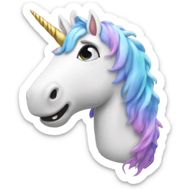 Unicorn pooping sticker