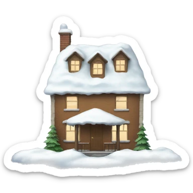 House with Snow sticker